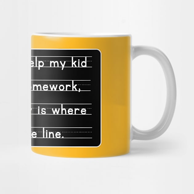 I Will Often Help My Kid With Their Homework But Geometry Is Where I Draw The Line Funny Pun / Dad Joke Design Sticker Version (MD23Frd0019b) by Maikell Designs